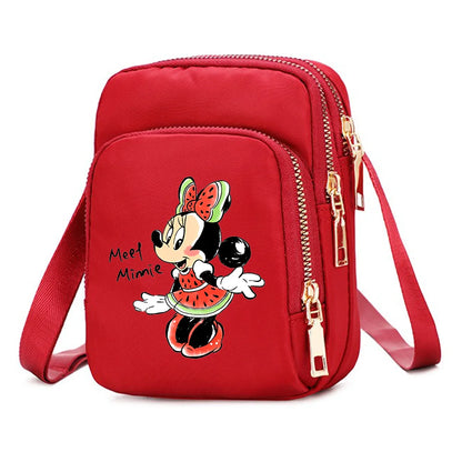 Mickey & Minnie Mouse Women’s Shoulder Bag – Crossbody Cell Phone Purse