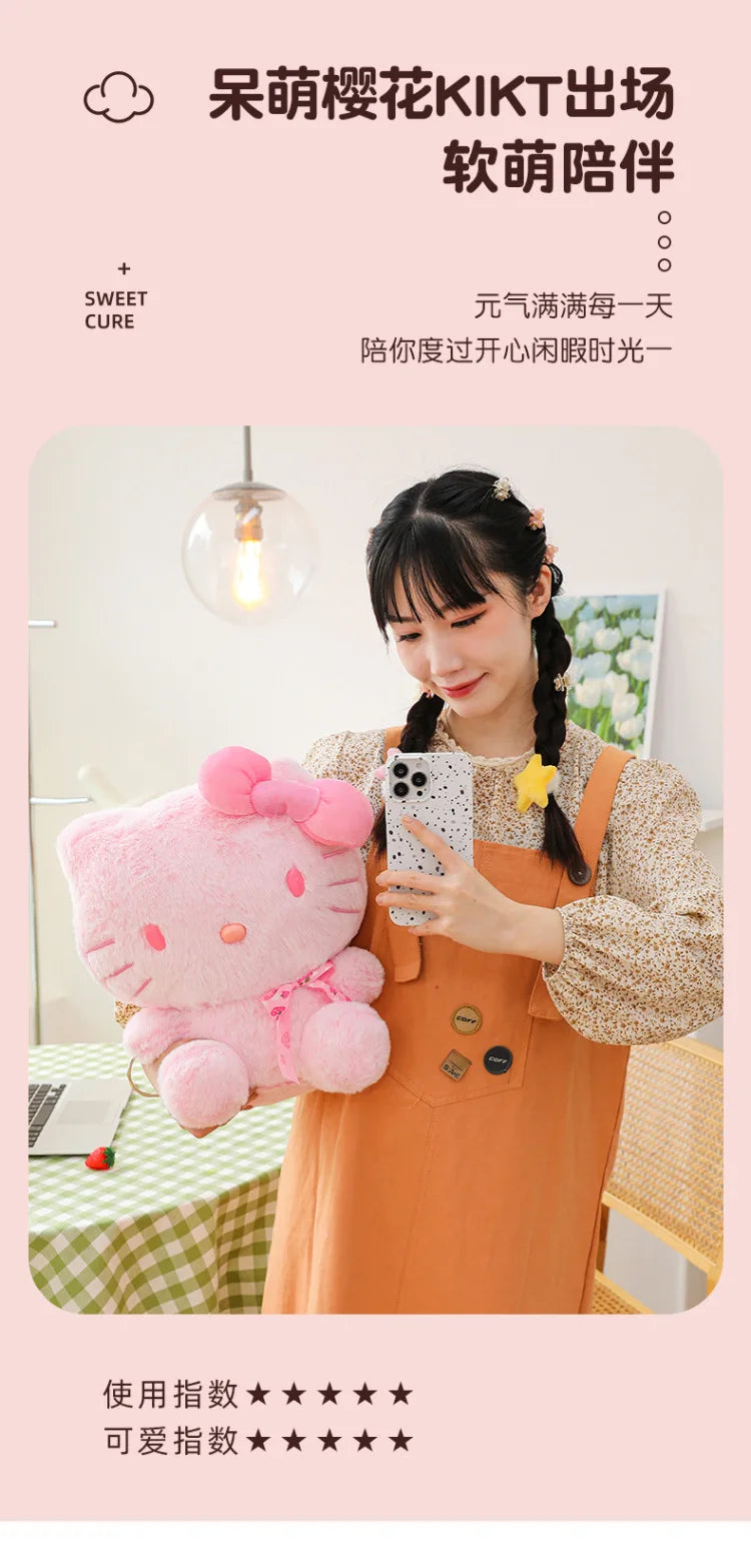 28-35cm Sanrio Hello Kitty Cat Plush Toys Cartoon KT Cat Plush Doll Soft Stuffed Kawaii Anime Pillow Birthday Gift For Kids Girl