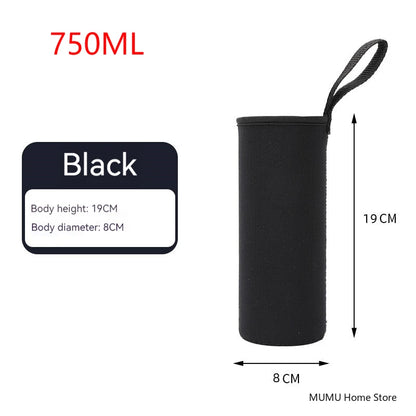 750ML – 1500ML Sports Water Bottle Sleeve – Neoprene Insulated Holder Bag