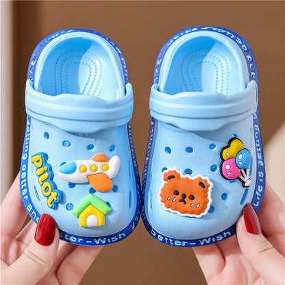 Cartoon Hole Sandals for Kids – Soft EVA Summer Slippers for Boys & Girls