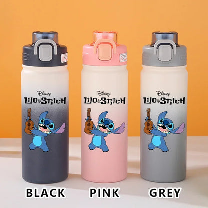 Disney Lilo Stitch Gradient Thermos Cup Outdoor Sports Fitness Portable Leak-proof Camping Cartoon Animation Cycling Kettle Gift