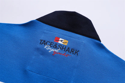 TACE&SHARK Stand Collar Polo Shirt