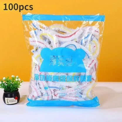 50/100/200pcs Disposable Food Cover Plastic Bags For Fruit Vegetable Fresh-Keeping Food Packaging Bags Storage Bag Bowl Cover