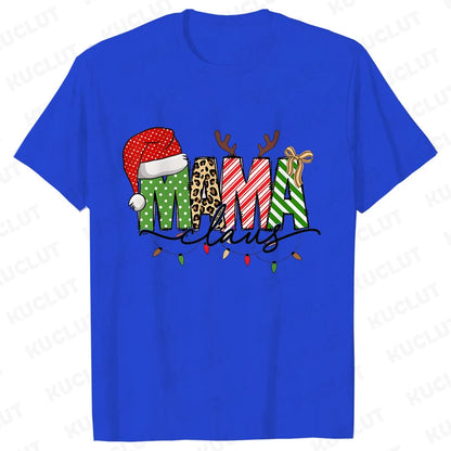 Mama Claus T-shirts Christmas Mama Tshirts Mother T-shirts