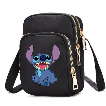 Women Shoulder Bags Lilo Stitch Cell Phone Purse Crossbody