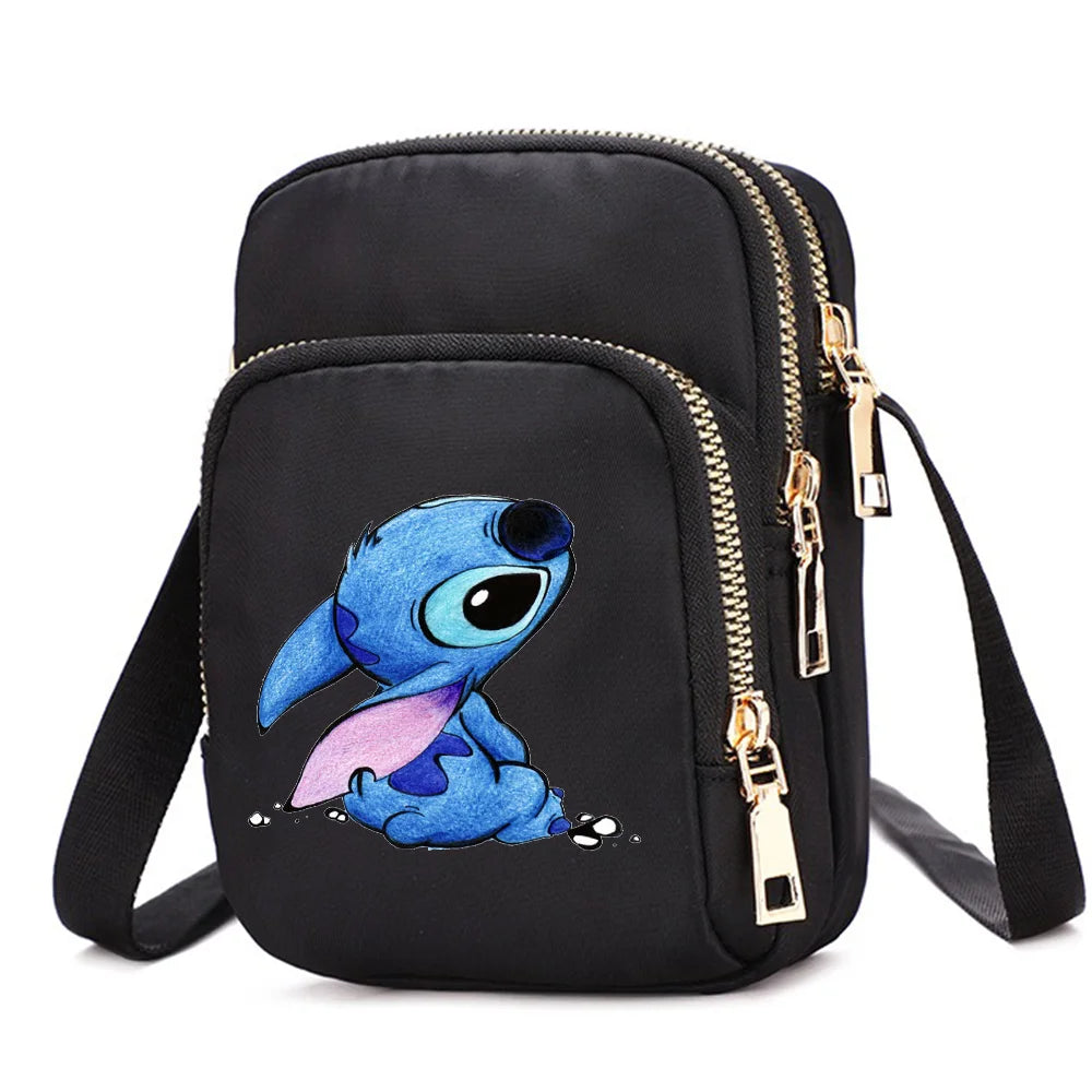 Women Shoulder Bags Lilo Stitch Cell Phone Purse Crossbody