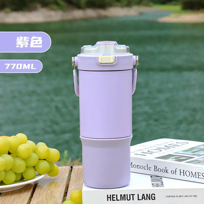 770/900ML Car Coffee Cup Outdoor Sport Insulated Cup Thermos Water Bottle Tumbler Vacuum Flasks Keeps Cold and Heat Thermal Mug