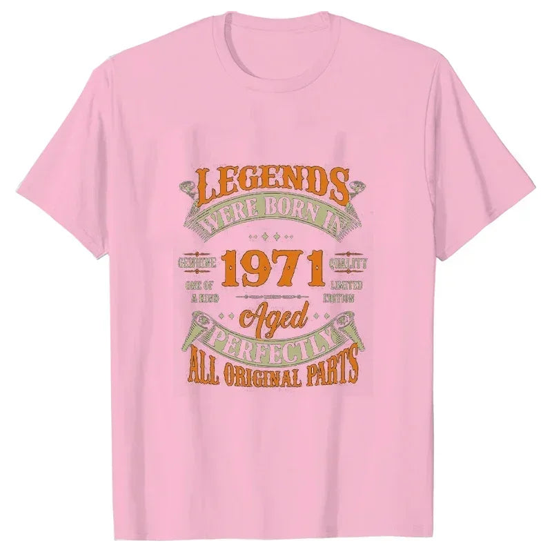 52th Vintage Legends Born In 1971 52 Years Old T Shirts