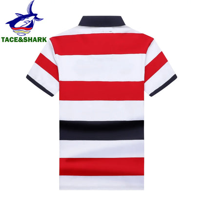 TACE&SHARK Straight Men's Striped Polos
