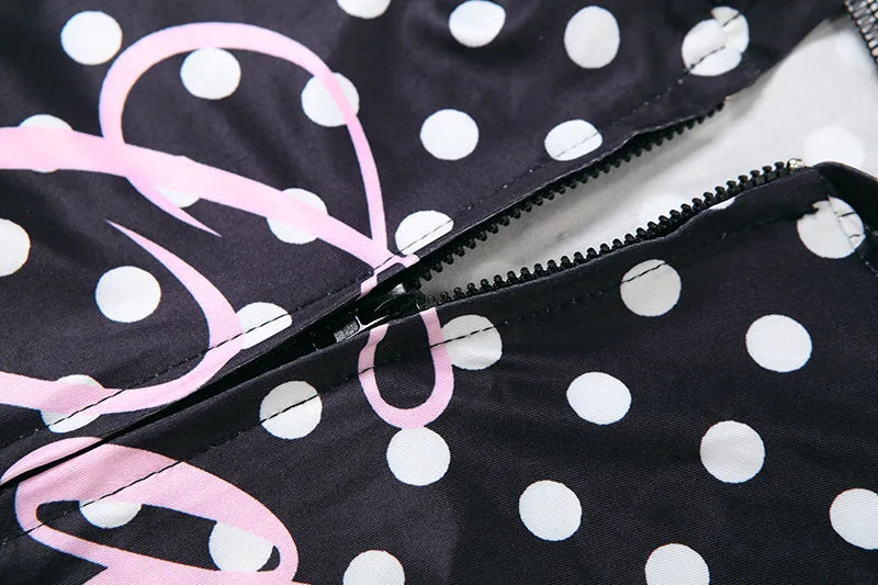 Polka Dot Letter Print 2 Piece Set
