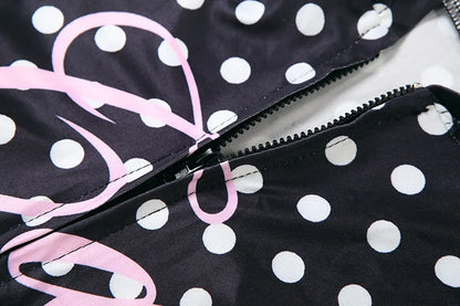 Polka Dot Letter Print 2 Piece Set