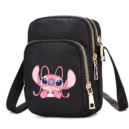 Women Shoulder Bags Lilo Stitch Cell Phone Purse Crossbody