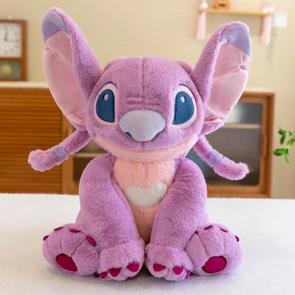 60cm Disney Stitch Plush Toy Doll Anime Lilo & Stitch Sitting Stitch Cartoon Stuffed Doll Children's Comforting Pillow Kids Gift