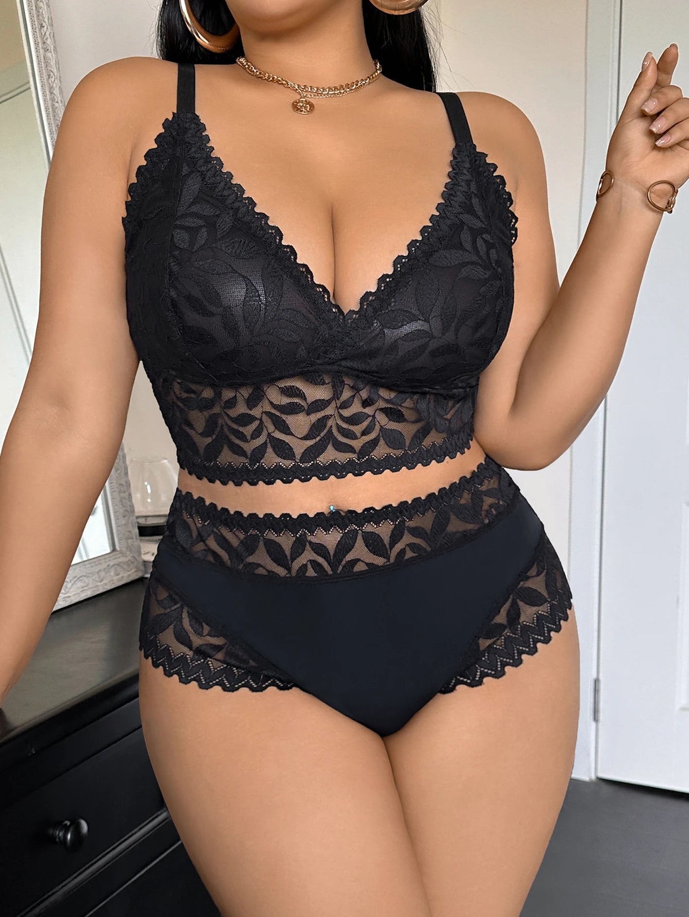 Women's Plus Size Sexy Lingerie Set