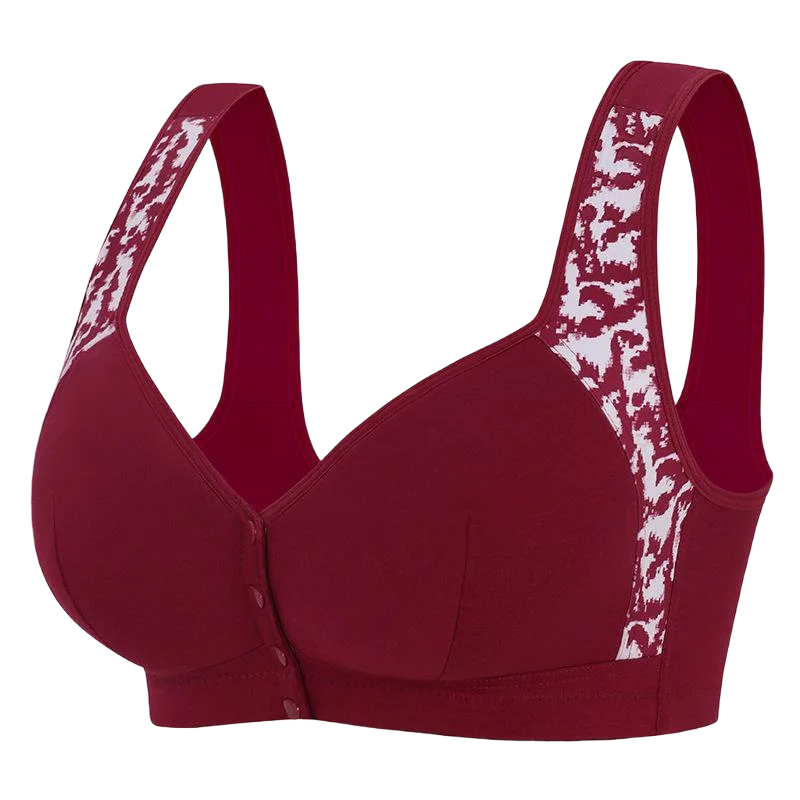 plus Size Front Closure Wireless Comfort Bra