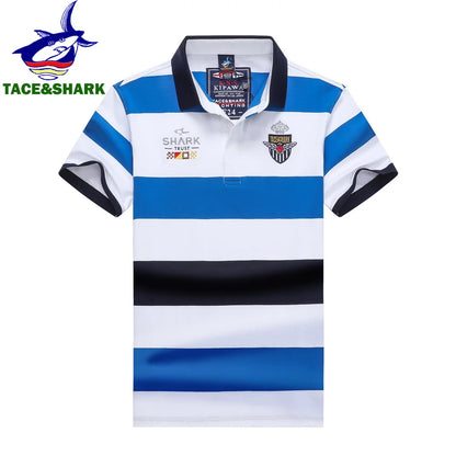 TACE&SHARK Straight Men's Striped Polos