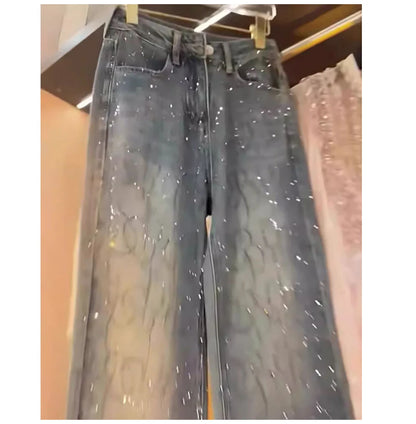 Hot Stamping Diamond Jeans