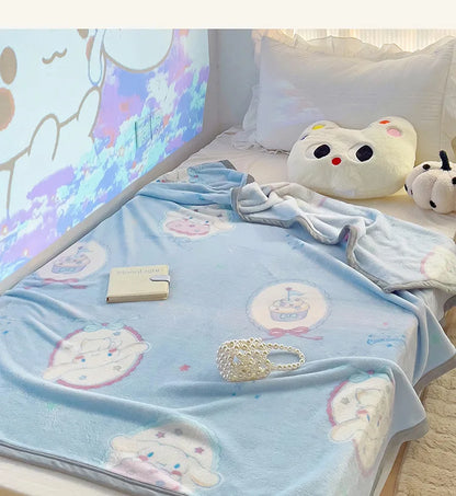 Cartoon Disney Children's Blanket Sanrio Thickened Milk Plush Cover Carpet Kindergarten Noon Office Car Napping Blanket