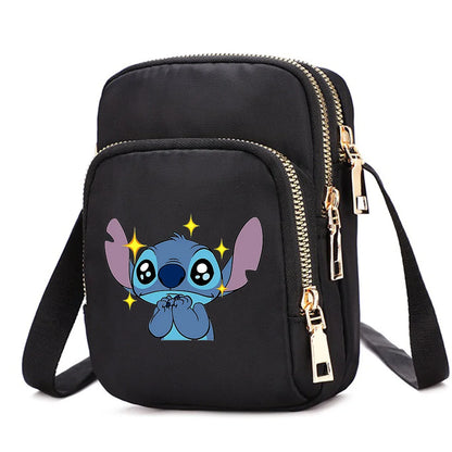 Women Shoulder Bags Lilo Stitch Cell Phone Purse Crossbody