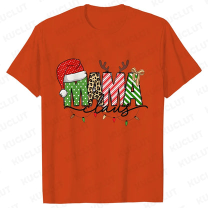 Mama Claus T-shirts Christmas Mama Tshirts Mother T-shirts