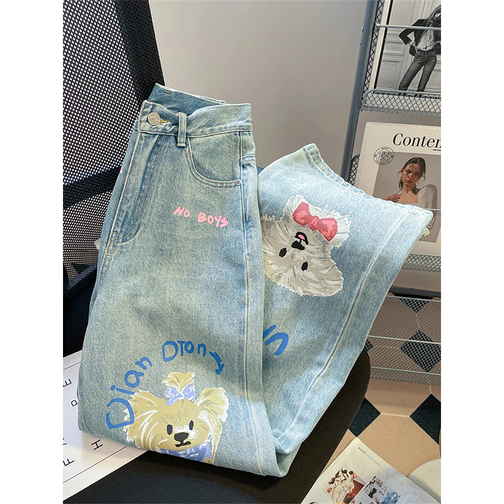Cartoon Dog Jeans