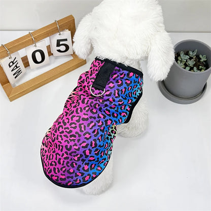 Pullover Pet Vest – Colorful Leopard Print for Small/Medium Dogs & Cats