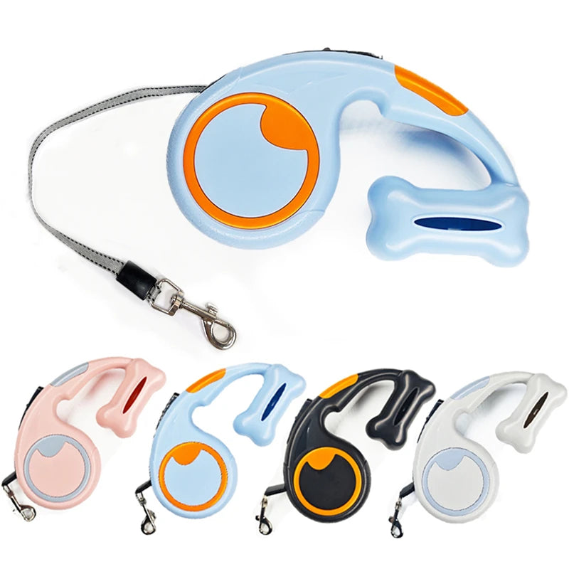 Automatic Retractable Dog Leash – 3M/5M Nylon Traction Lead for Small Pets