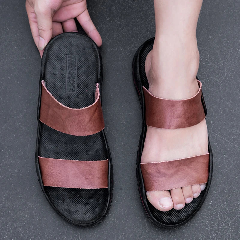 Men plus size 48 solid color summer light casual sandals