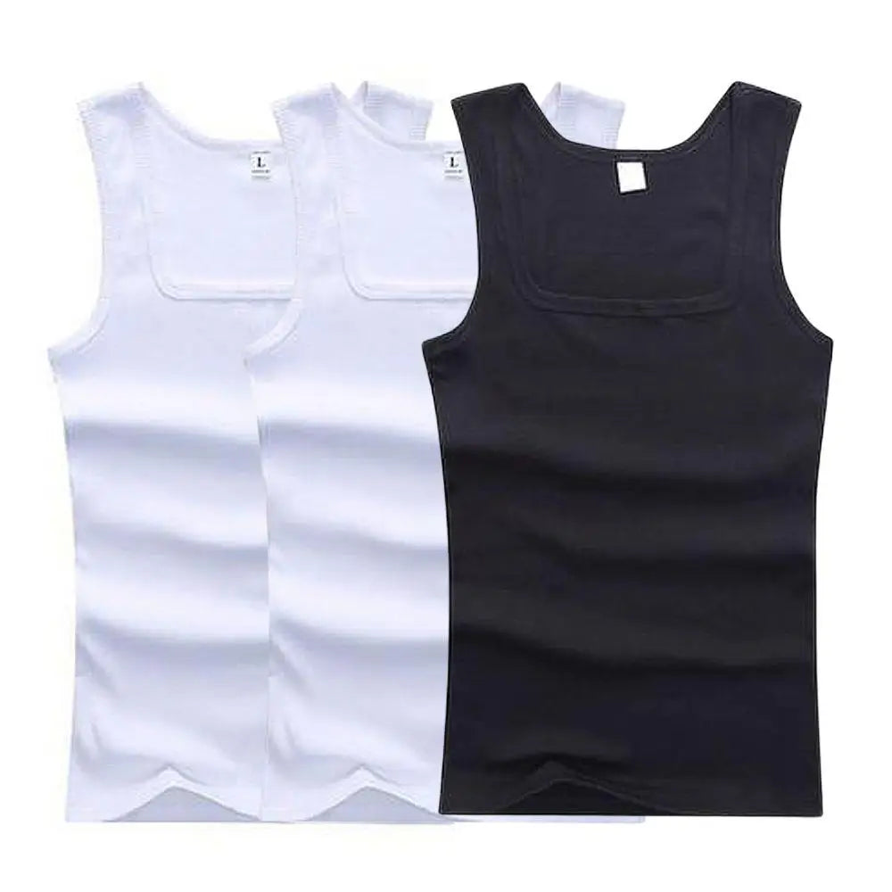 3pcs/lot Cotton Mens Tank Tops Sleeveless