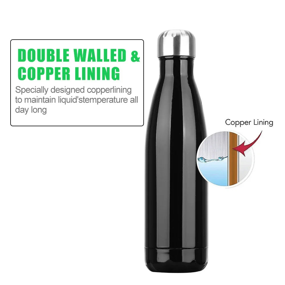 500ml Stainless Steel Water Bottle Cola Water Beer Thermos For Sport Bottles Double-Wall Insulated Vacuum Flask BPA Free Thermos