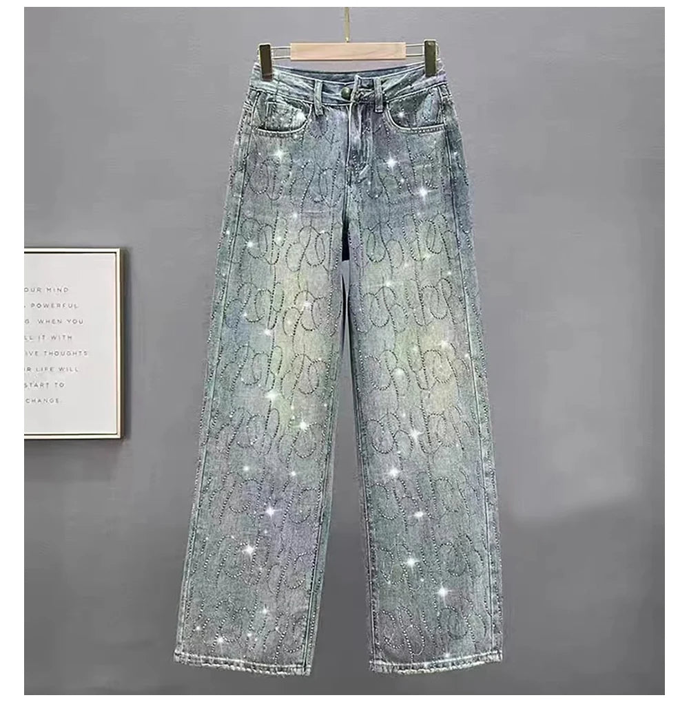 Hot Stamping Diamond Jeans