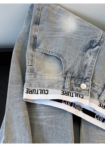 Vintage Ripped Patchwork Jeans