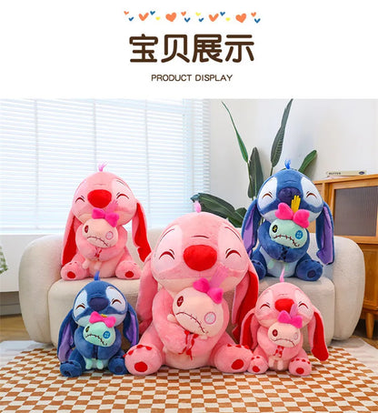 45cm Disney's New Heart Hugging Stitch Cartoon Plush Toy Stitch Soft Stuffed Plushies Toy Dolls Cloth Doll Gifts to Friends