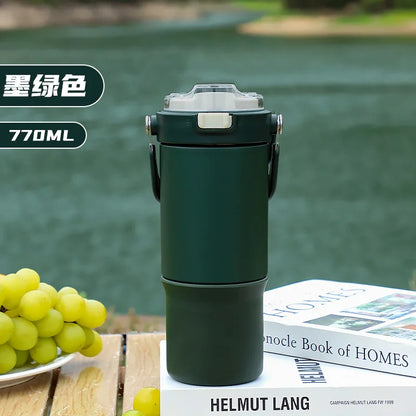 770/900ML Car Coffee Cup Outdoor Sport Insulated Cup Thermos Water Bottle Tumbler Vacuum Flasks Keeps Cold and Heat Thermal Mug