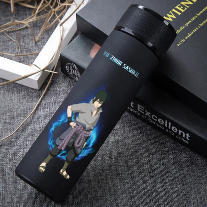 Japan Anime One Piece 304 Stainless Steel Thermos Cup Cartoon Pattern Luffy Roronoa Zoro Action Figure High Capacity Water Cup