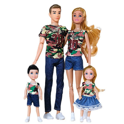 4pcs Family Dolls Ken & Wife Playset