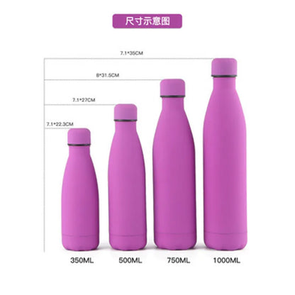 1000ML Double Wall 304 Stainless Steel Thermal Flask Fashion Vacuum Thermos Outdoor Portable Sport Thermal Drink Water Bottle