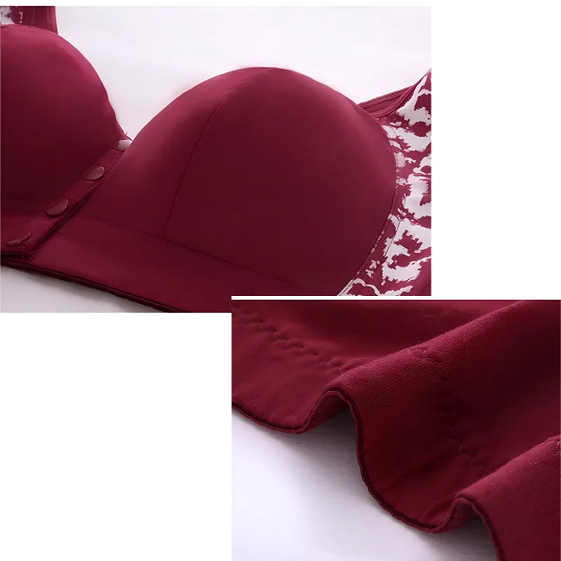 plus Size Front Closure Wireless Comfort Bra