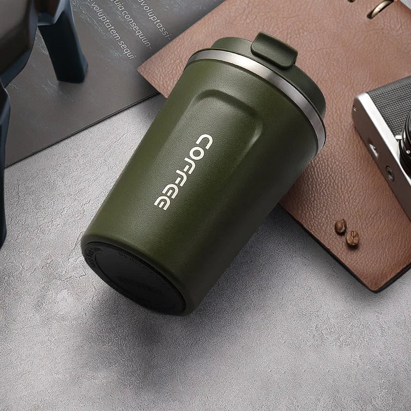 380/510ML Stainless Steel Coffee Mug Portable Tumbler Vacuum Flasks Car Thermal Cup Keeps Cold and Heat Thermal Mug Coffee Cup