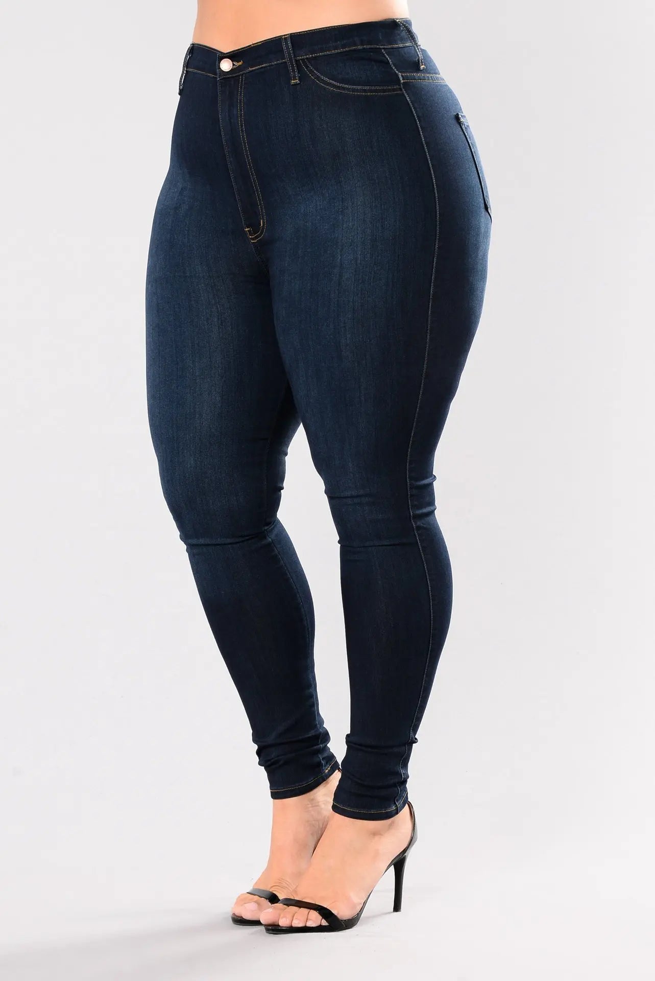 Women's plus size high waist jeans  L-5XL