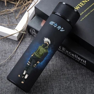 Japan Anime One Piece 304 Stainless Steel Thermos Cup Cartoon Pattern Luffy Roronoa Zoro Action Figure High Capacity Water Cup