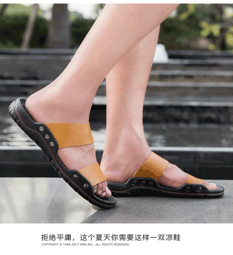Men plus size 48 solid color summer light casual sandals