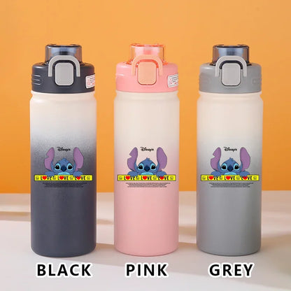 Disney Lilo Stitch Gradient Thermos Cup Outdoor Sports Fitness Portable Leak-proof Camping Cartoon Animation Cycling Kettle Gift