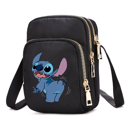 Women Shoulder Bags Lilo Stitch Cell Phone Purse Crossbody