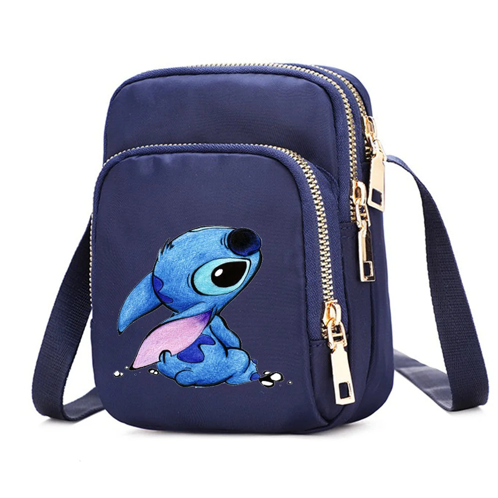 Women Shoulder Bags Lilo Stitch Cell Phone Purse Crossbody