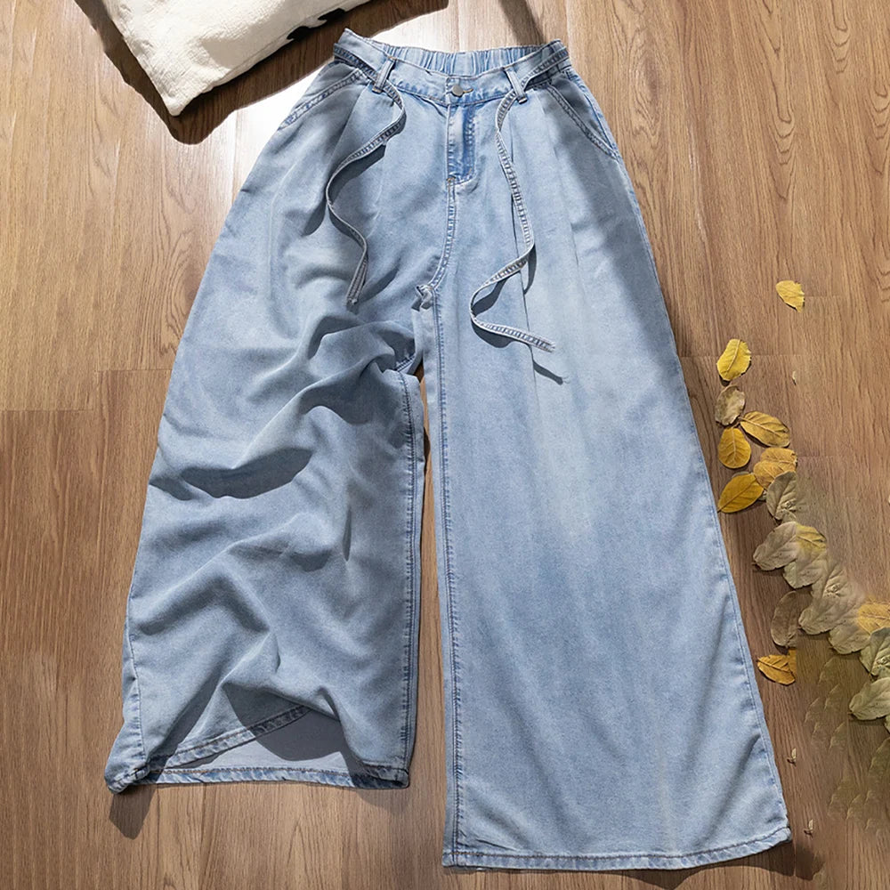 Thin Ice Silk Wide Leg Jeans