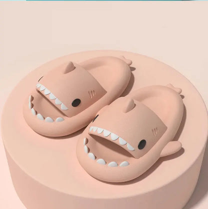 Shark Cartoon EVA Slippers for Kids & Adults – Soft Non-Slip Flip Flops for Summer