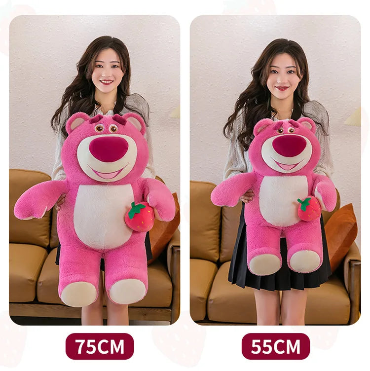 35cm Cute Cartoon Pixar Strawberry Bear Doll Plush Toy Gift Office Sofa Strawberry Bear Pillow Cushion Plushies Dolls for Kids