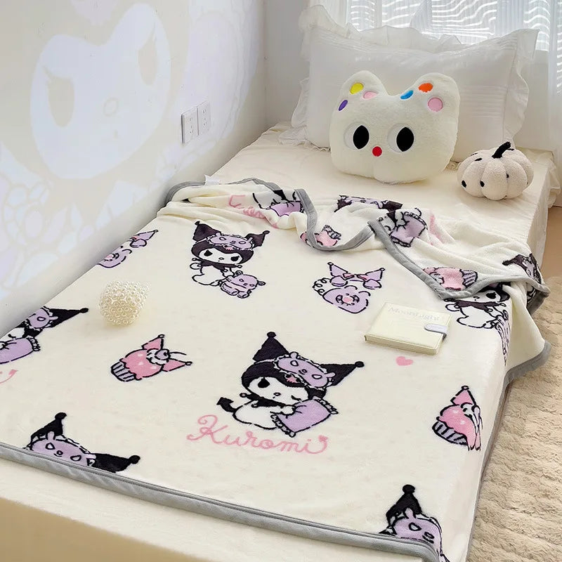 Cartoon Disney Children's Blanket Sanrio Thickened Milk Plush Cover Carpet Kindergarten Noon Office Car Napping Blanket