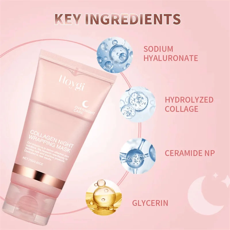Collagen Night Mask – Korean Wrapping Gel for Moisture, Firmness & Radiant Skin (75ml)
